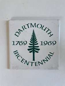 Bicentennial Dartmouth College Vintage Screencraft Tile Wall Decor Trivet 6x6 - Picture 1 of 7
