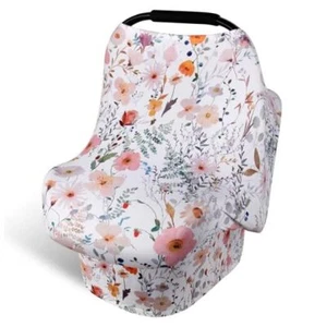 Car Seat Cover Baby, Carseat Cover for Boy Girl, White Dinosaur Wild Flower - Picture 1 of 8
