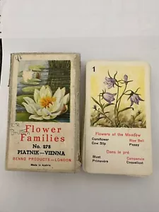 Piatnik Vienna Playing Cards Vintage Boxed FLOWER FAMILIES NO 278 GAME - Picture 1 of 4
