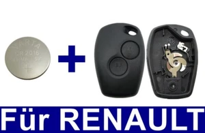 2Tasten Ricambio Chiave Alloggiamento per Renault Twingo II Clio III + Batteria - Foto 1 di 4