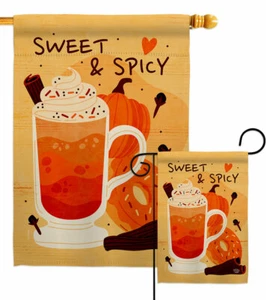 Sweet & Spicy Garden Flag Harvest Autumn Fall Decorative Gift Yard House Banner - Picture 1 of 17