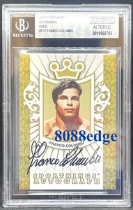 2008 SPORTKINGS AUTO GOLD #FC1: FRANCO COLUMBU/10 AUTOGRAPH MR OLYMPIA/UNIVERSE - Picture 1 of 4