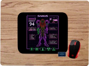 METROID SAMUS STATS INSPIRED NONSLIP MOUSEPAD DESK MAT HOME OFFICE GIFT GAMING  - Picture 1 of 1