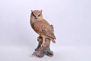 14.5" H Great Horned Owl Resin Garden Statue Bird Decor Home Backyard Display - Picture 1 of 6