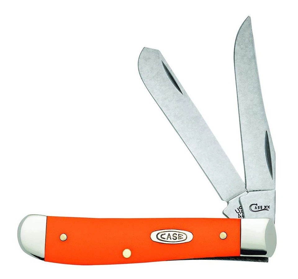 Case Cutlery Ca80505 Mini Trapper 4207ss Pattern Knife Orange Synthetic