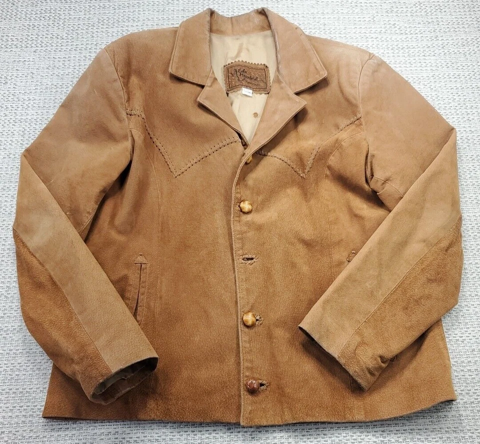 Chaqueta occidental de cuero vintage Echo Mountain by Arturo para mujer talla 44 unisex LEER Foto 1 de 4