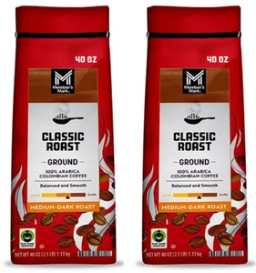 2 pack Member's Mark Colombian Classic Medium-Dark Roast Ground Coffee, 40 oz. - Picture 1 of 1