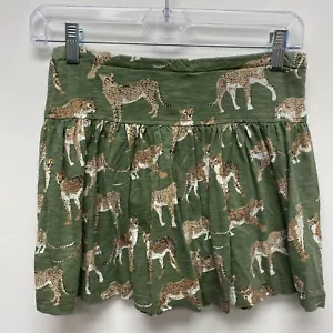 Pink Chicken Girls Green Cheetah Printed Elastic Waist Pull On Swing Skort 10Y - Picture 1 of 4