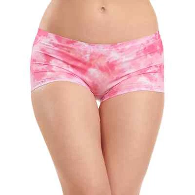No Boundaries Women's Seamless Boyshort Panties Size 2XL Pink Tie Dye - Image 1 of 3