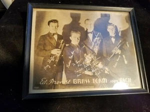 "Imagen Vintage Firmada Rector Equipo de Latón 100 % Bach Autografiada 10"" X 8" - Imagen 1 de 2