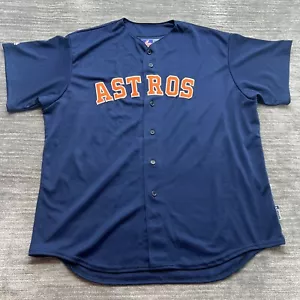 Houston Astros Jersey Size 2XL Mens Majestic MLB Baseball Blue - Picture 1 of 7
