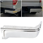 Chrome/ Black Rear Step Bumper Face End Cap Fit For Ford F150 Pickup 2008-2014