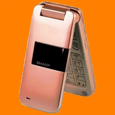Sharp SH6110C Pink Gold 3.2MP FM Radio GSM 2G Flip Clamshell Mobile Cell Phone - Image 1 of 4