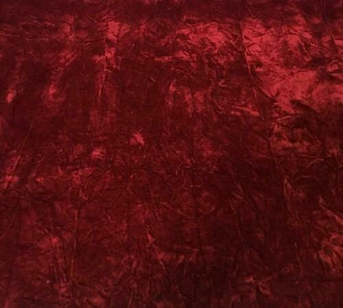 Burgundy VELVET UPHOLSTERY  CRUSHED FLOCKING / CURTAIN FABRIC 58" BY THE YARD - Image 1 of 1