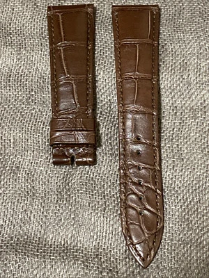 正品宝玑 20 毫米 x 16 毫米棕色皮革表带/表带 ( IWL) — 第 1/4 张图片
