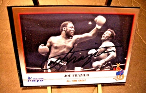 Joe Frazier - Tarjetas Kayo 1991 - Geniales todos los tiempos - Tarjeta # 248 - Autógrafo - Imagen 1 de 10