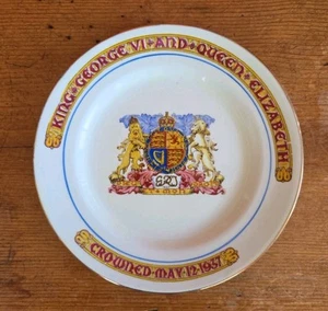 King George VI & Queen Elizabeth Coronation 1937 Paragon China Tea Plate Euc - Picture 1 of 4
