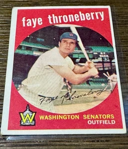 1959 Topps Faye Throneberry #534 Washington Senators - EX - Free Shipping - Picture 1 of 2