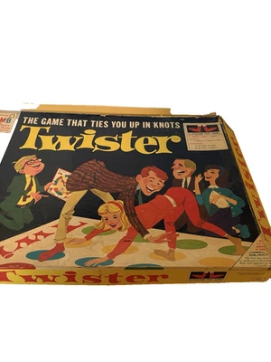 Jogo Milton Bradley TWISTER Original 1ª Edição 100% Completo Vintage 1966 - Imagem 1 de 4