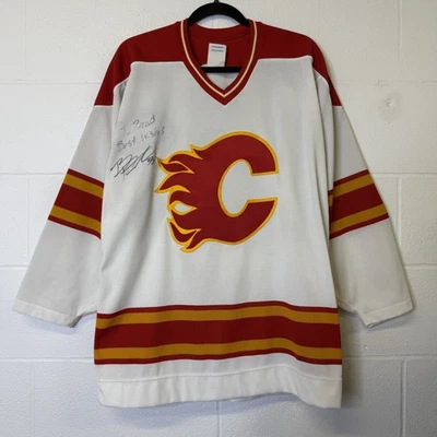 Vintage CCM Calgary Flames Jersey Mens L Fight Strap 90s Made in Canada NHL - Image 1 of 4