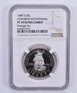 1989-S Congress Commemorative Half Dollar Prestige Set PF70 NGC *9578 - Picture 1 of 5