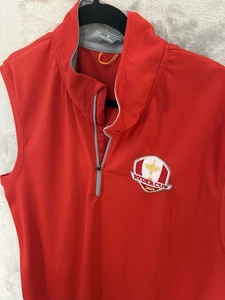 Ryder Cup 1/4 Zip Vest Mens XL Golf Red Performance 2019 MGA Fennec - Picture 1 of 12