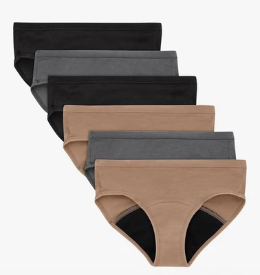 Hanes Niñas 6pk Calzoncillos Cómodos Período Ropa Interior Multicolor Talla 14 Paquete Abierto Foto 1 de 4