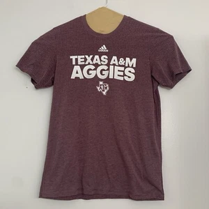 Adidas Aeroknit Mens Large Texas A&M Aggies Athletic Clima Cool Tee - Picture 1 of 4