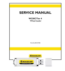 New Holland W230C Radlader Stufe 4 Service Werkstatthandbuch auf USB-Stick - Bild 1 von 6