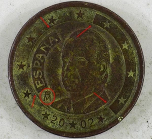 Moneta 1 euro Hiszpania 2002 - Zdjęcie 1 z 2