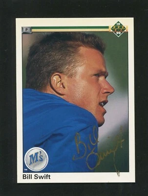 1990 Upper Deck #313 Bill Swift, Mariners: Gold Sharpie autógrafo 161081 Foto 1 de 2