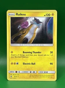 2017 Light Play LP Pokemon Holo Raikou 32/73 Sun & Moon Shining Legends - Picture 1 of 6