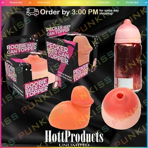 Penis Boob Beer Can Topper💋Bachelorette Party Favor Fun Friends Party Gag Gift - Picture 1 of 8