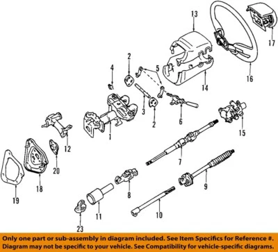 Columna de dirección usada se adapta a: Toyota 1990 4 corredor cambio de piso 4x4 con rueda inclinable hombre Foto 1 de 2