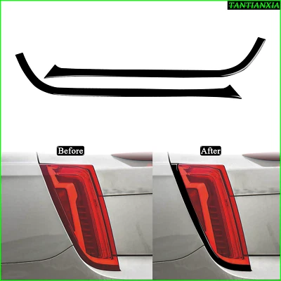 Para Cadillac XTS 2013-17 piano negro exterior luz trasera marco lateral tira moldura Foto 1 de 4