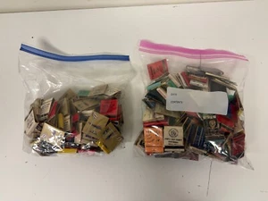 Vintage Lot 2 Bags Matches / Advertising Matchbooks - 1 pound 10 ounces - Picture 1 of 5