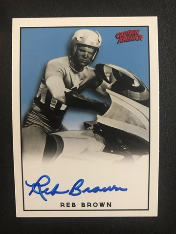 Captain America Reb Brown Signed LE Trading Card Cover