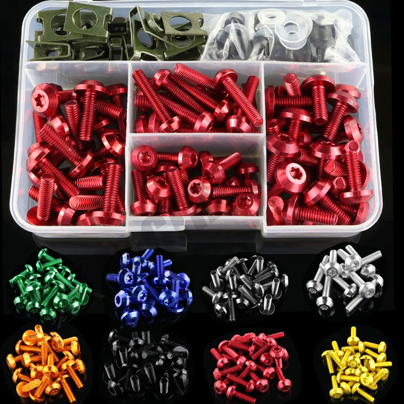 Полный комплект болтов обтекателя винты подходят для Kawasaki Ninja 400R 650R 250 1000 Z750R - Изображение 1 из 4