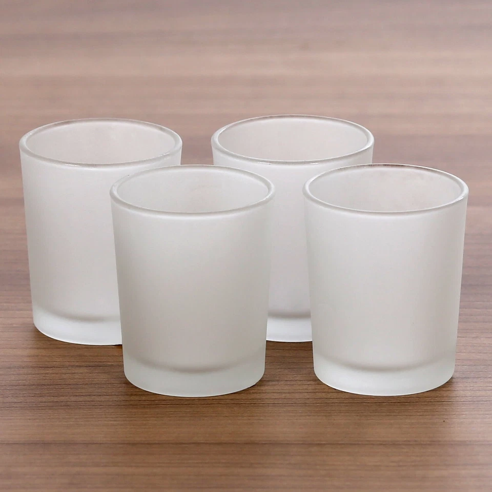 gefrostete Teelichtgläser hoch für 40mm Teelichter Votivglas Windlicht Teelicht - Bild 1 von 1
