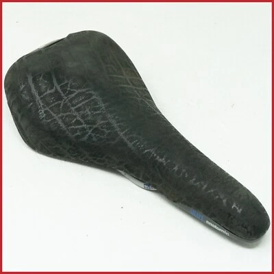 NOS VETTA ANATOMIC SHAPE SADDLE VINTAGE 90s SEAT MTB MOUNTAIN BIKE BLACK LEATHER - Image 1 of 4