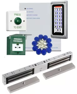 Kit de entrada de puerta de control de acceso para teclado de proximidad, fuente de alimentación y doble Maglock - Imagen 1 de 4