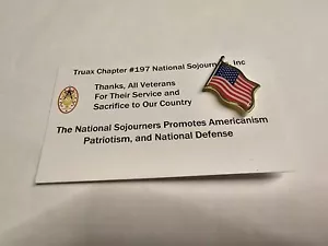 Vintage Krawatte Tack Mütze Pin USA amerikanische Flagge rot weiß blau patriotisch Truax #197 - Bild 1 von 8