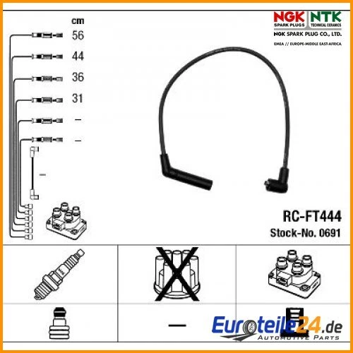 Juego de cables de encendido NGK 0691 para Hyundai Accent I Accent II Foto 1 de 1
