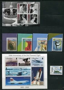 Gibraltar 924-945,950-958 Stamps 2003 MNH With Mounts Flight, Mushrooms, Peanuts - Picture 1 of 5