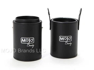 Estuche de cepillo cilíndrico negro con impresión de belleza Mojo plateado - Viaje - Imagen 1 de 3