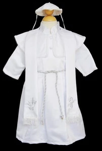 Boys Infant Toddler Christening Baptism Gown Set, Sz: XS, Small, Medium, X-Large - Picture 1 of 2