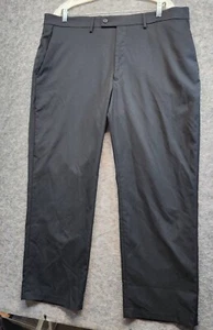 Haggar Men's Black High Rise Expandomatic Stretch Heather Dress Pant Size 40X30 - Picture 1 of 10