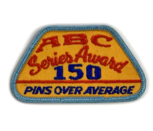 Vintage ABC Series Award 150 Pins Over Average Embroidered Bowling Patch - Picture 1 of 2
