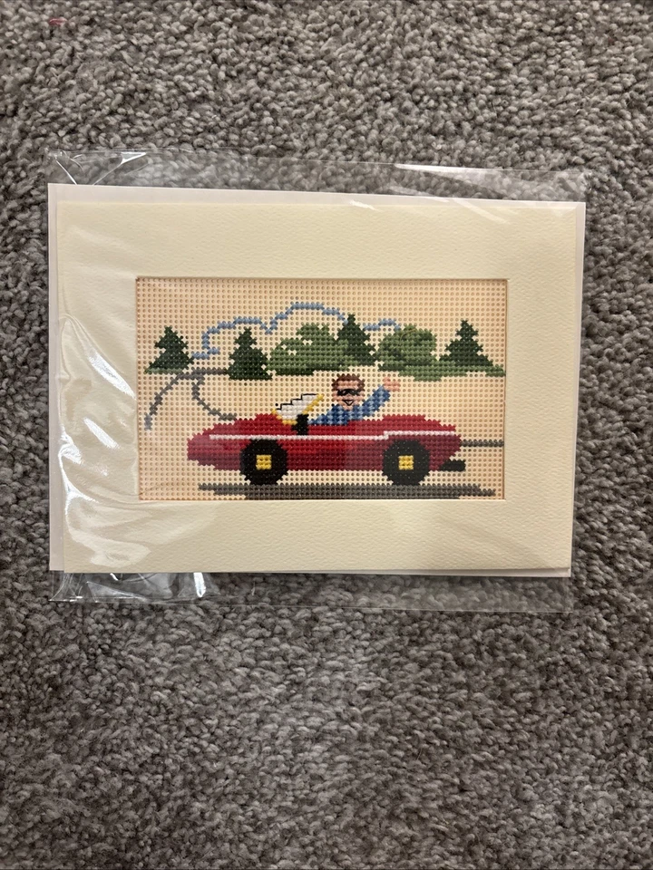 Tarjeta de punto de cruz completa - FELIZ CUMPLEAÑOS (d) 5" x 7" Foto 1 de 1