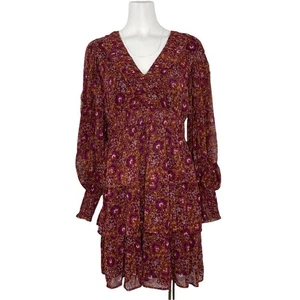 Neu House Of Harlow 1960 Stufen Lagenlook Minikleid Langarm Metallic Gr. 12 - Bild 1 von 8